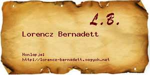 Lorencz Bernadett névjegykártya